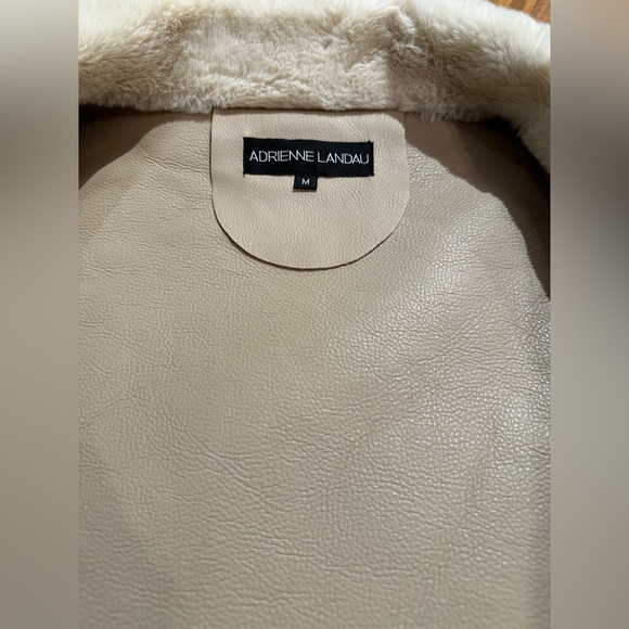 Adrienne Landau Faux Fur Jacket in Ivory Women’s M - Picture 6 of 11